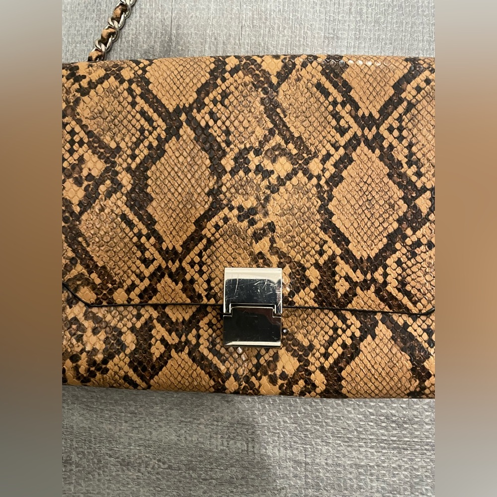 Zara Snake skin (Faux) Cross body bag. - Picture 3 of 6